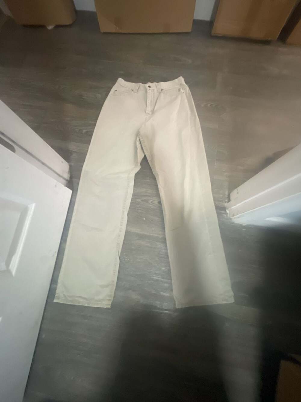 Riders Cream Straight Leg Jeans